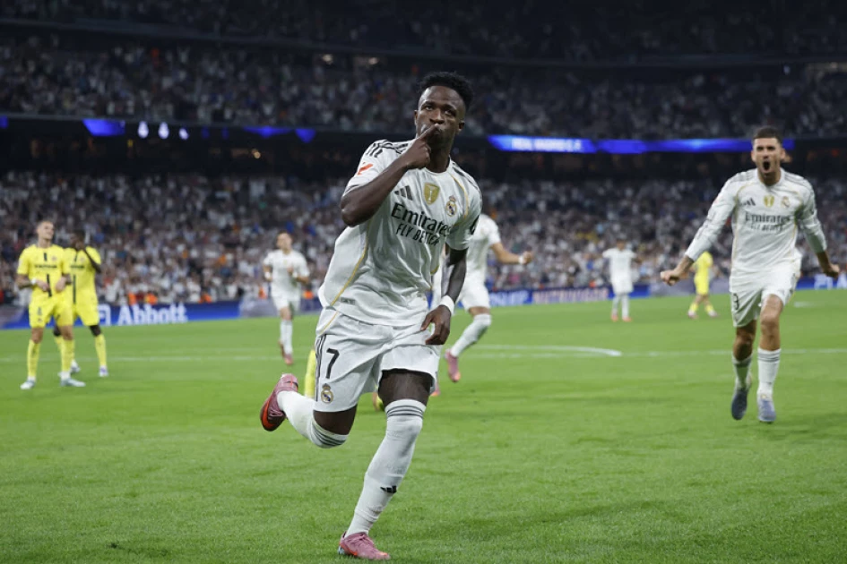 Vinicius double helps Real Madrid beat Villarreal