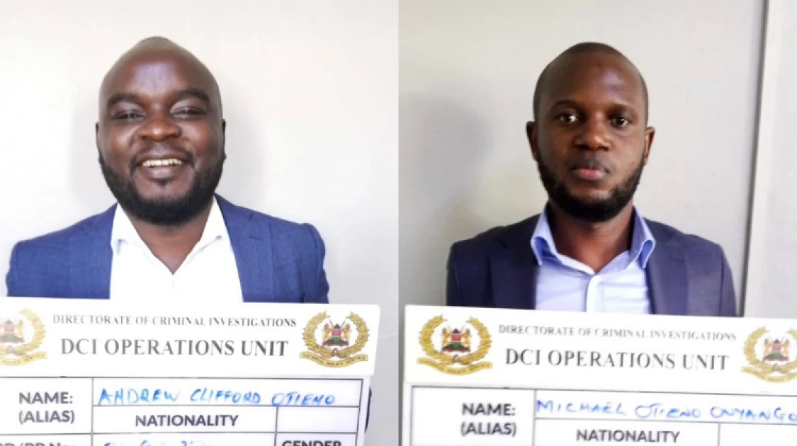 Two suspected scammers arrested after being linked to a Ksh.720M gold fraud scheme Two suspected scammers arrested after being linked to a Ksh.720M gold fraud scheme