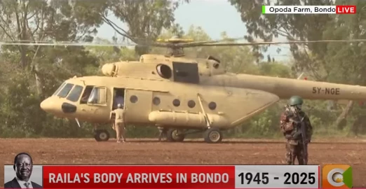 Raila Odinga’s body arrives at Opoda farm ahead of Sunday burial