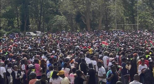Thousands of young Kenyans rally in Embu to support 'Mama Gift' in touching show of unity