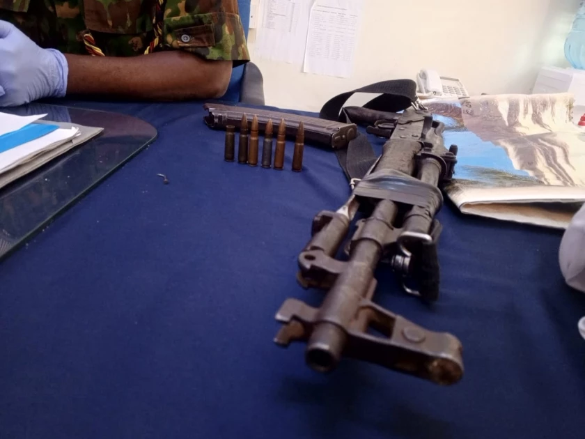 Police nab AK-47 rifle from suspected robber after shootout in Kisumu