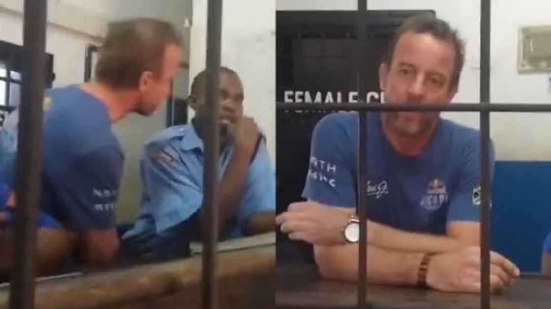 Outrage after viral video shows Dutch national violently abusing police officers in Diani