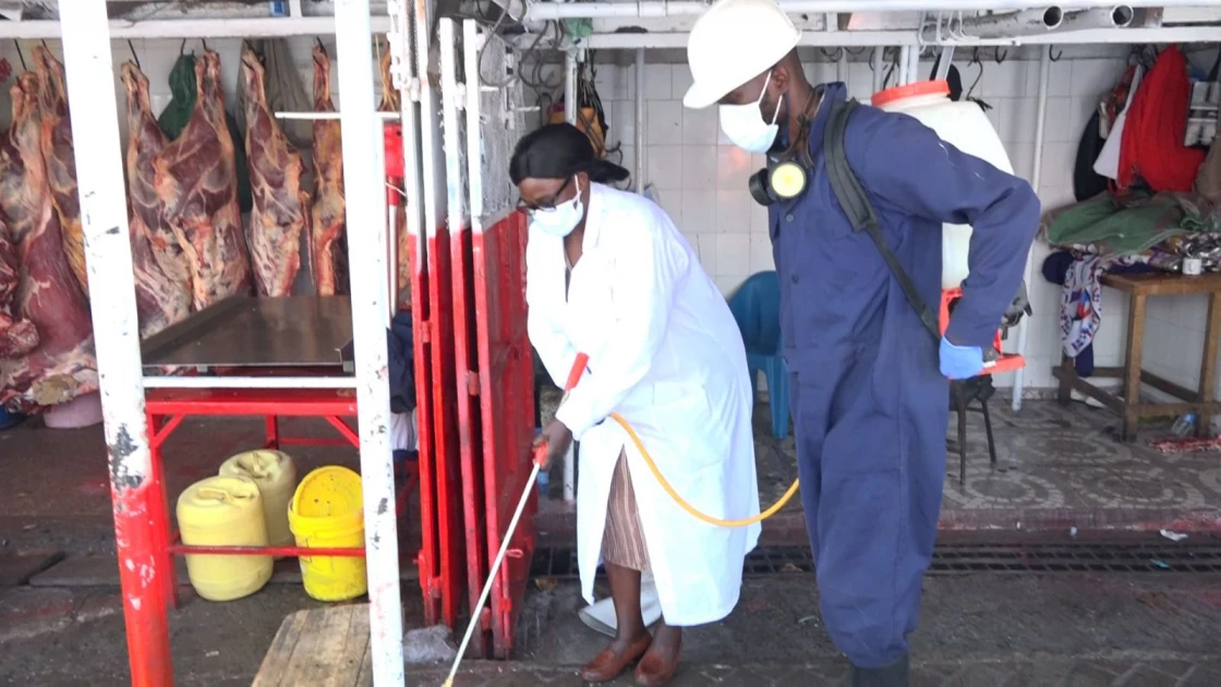 Nairobi County officers fumigate Burma Market to enhance meat safety standards