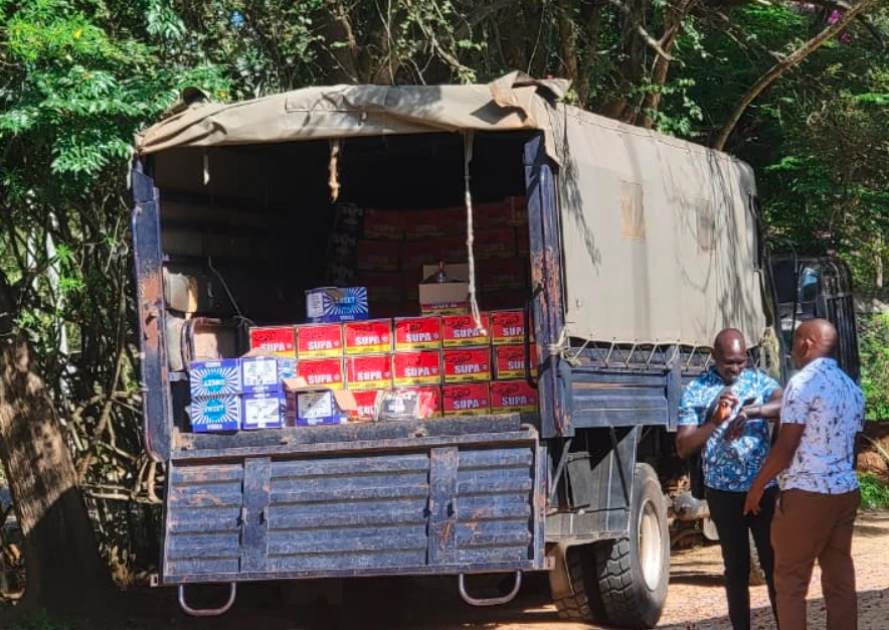 One arrested as NACADA seizes hundreds of bottles of poisonous Illicit alcohol in Kitui