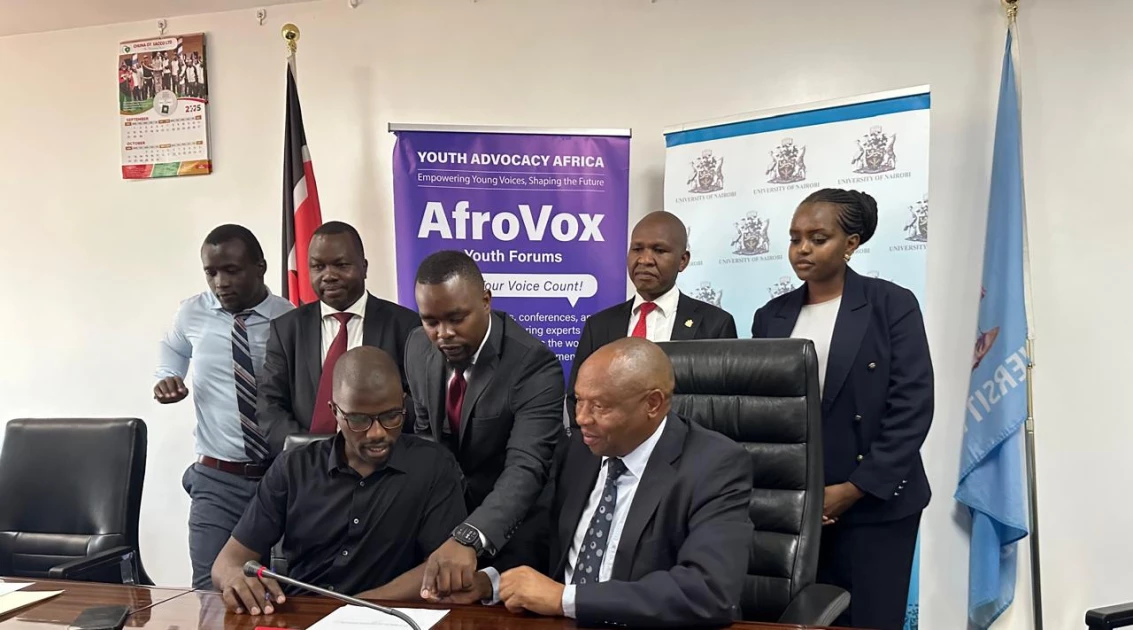 UoN signs deal with Youth Advocacy Africa to Launch AfroVox Forums