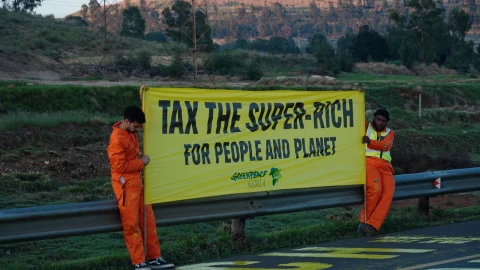 Greenpeace presses G20 to tax super-rich, step up climate action ahead of South Africa Summit