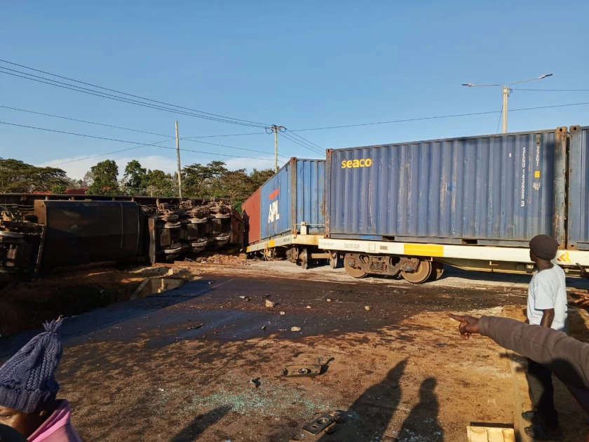  Two injured after train and truck collision in Bungoma