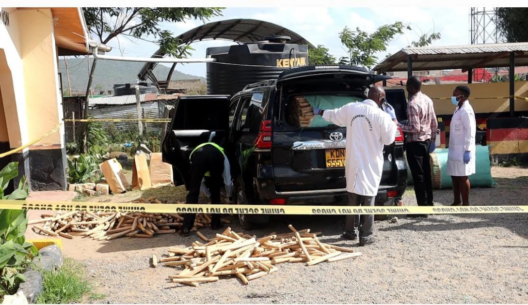 Prado ferrying 473kg of bhang intercepted after high-speed chase in Machakos