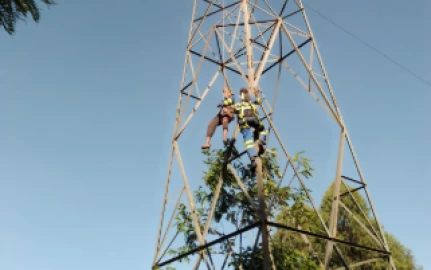 Shock as woman rescued from high-voltage pylon in suspected suicide attempt