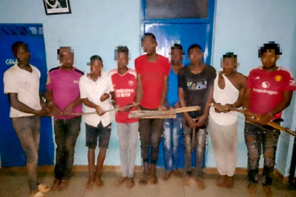 Nine arrested as police bust armed criminal gang in Kakamega