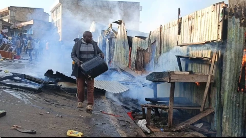 Baringo: Traders count losses as fire destroys shops in Kabarnet  