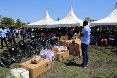 PS Oluga donates wheelchairs to dozens in Rarieda in Christmas outreach