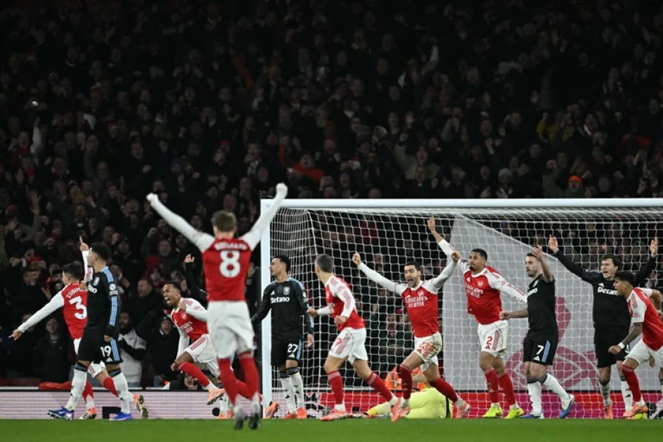 Arsenal end Villa winning run, Man Utd, Chelsea stumble