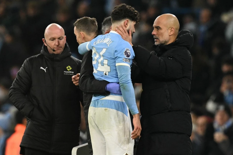 Man City's Gvardiol out with broken leg