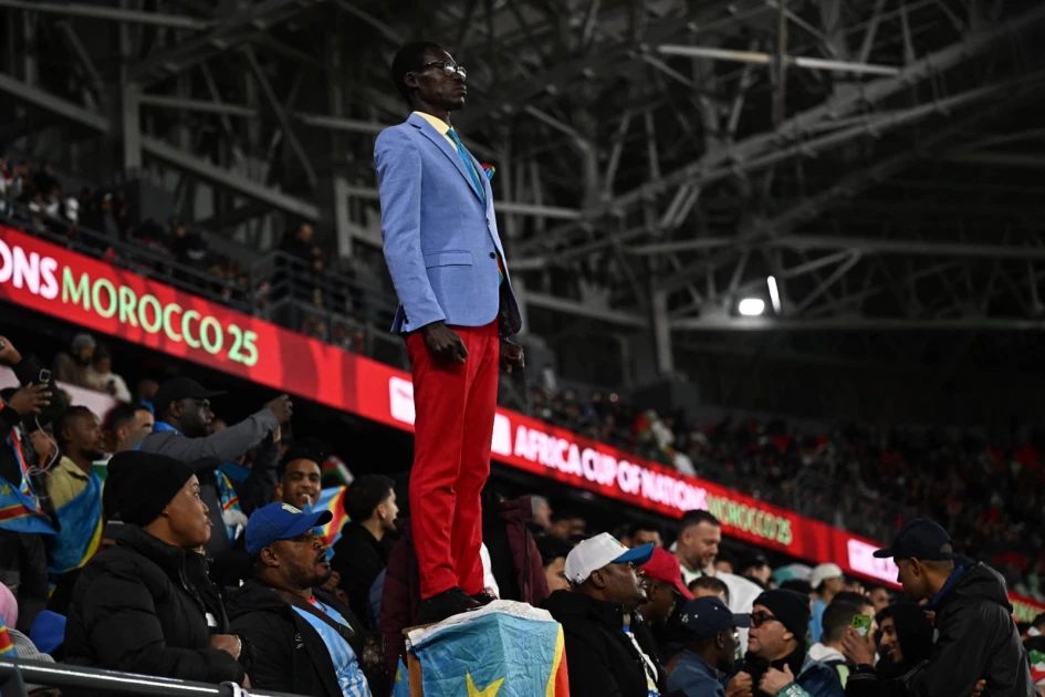 DR Congo's human statue becomes AFCON's most famous fan