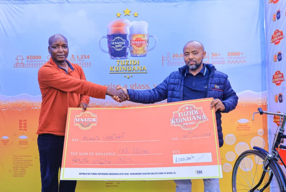 New Year windfall for Embu Mechanic, Sorghum farmers in Ksh1M Senator Keg promotion