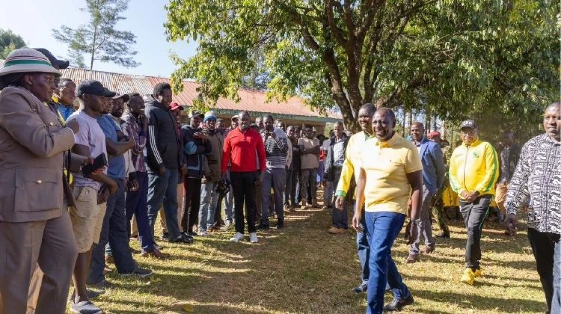 President William Ruto arrives at Koilel Primary School in Uasin Gishu County, on January 10, 2026. Photo/PCS