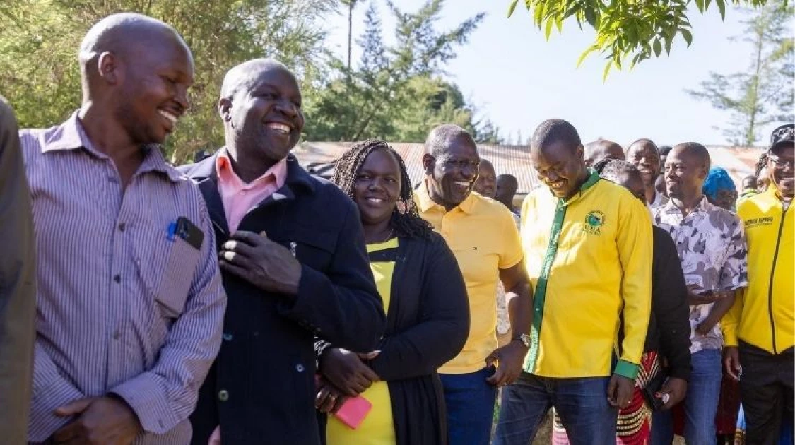President William Ruto queues during the ongoing UDA grassroots elections held at Koilel Primary School in Uasin Gishu County, on January 10, 2026. Photo/PCS