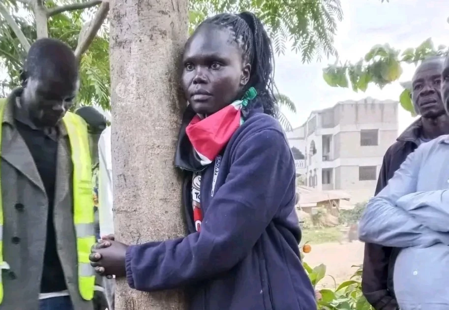 Bungoma woman embarks on 74-hour tree-hugging challenge against corruption