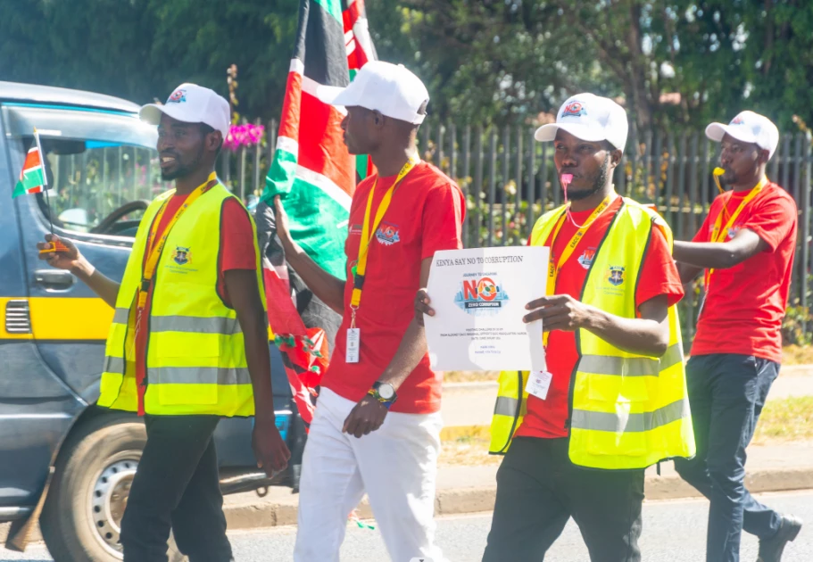 Youth embark on 350KM walk from Eldoret to Nairobi to create awareness against corruption