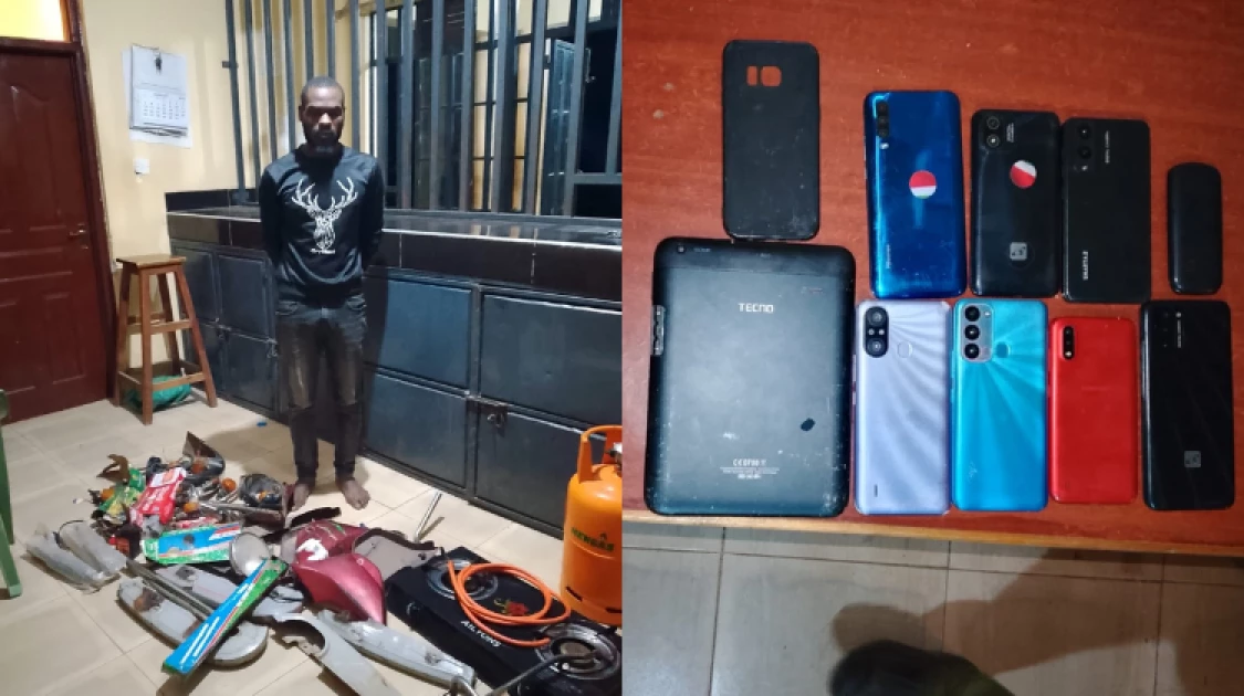 Notorious robbery suspect arrested in Kisumu, stolen items recovered