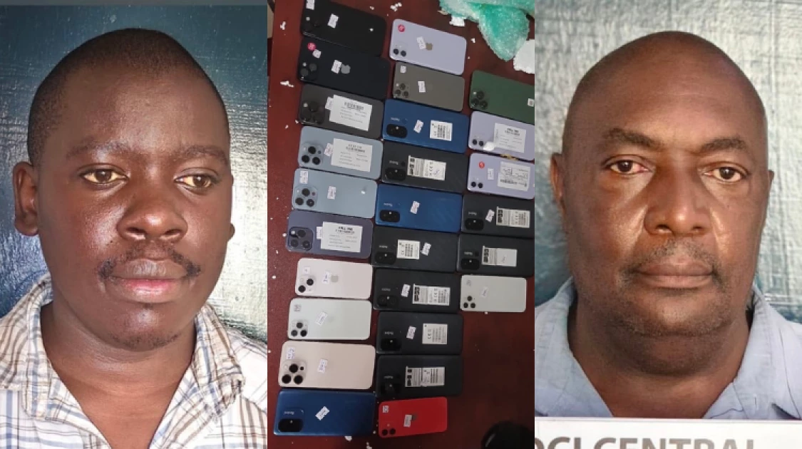 Two suspects arrested as police recover over 900 stolen mobile phones in Nairobi
