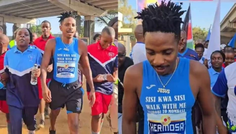 Fanfare as Eric Omondi begins epic 486KM ‘Walk of Love’ for Sisi Kwa Sisi rescue centre