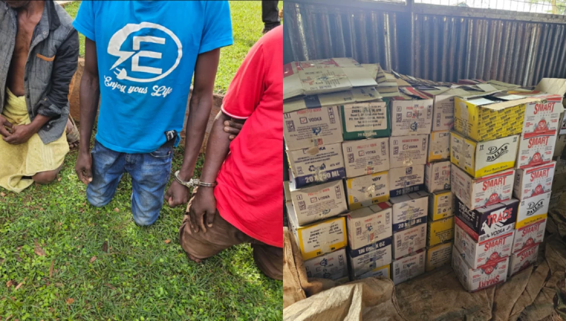 Three arrested as counterfeit alcohol network dismantled in Trans Nzoia