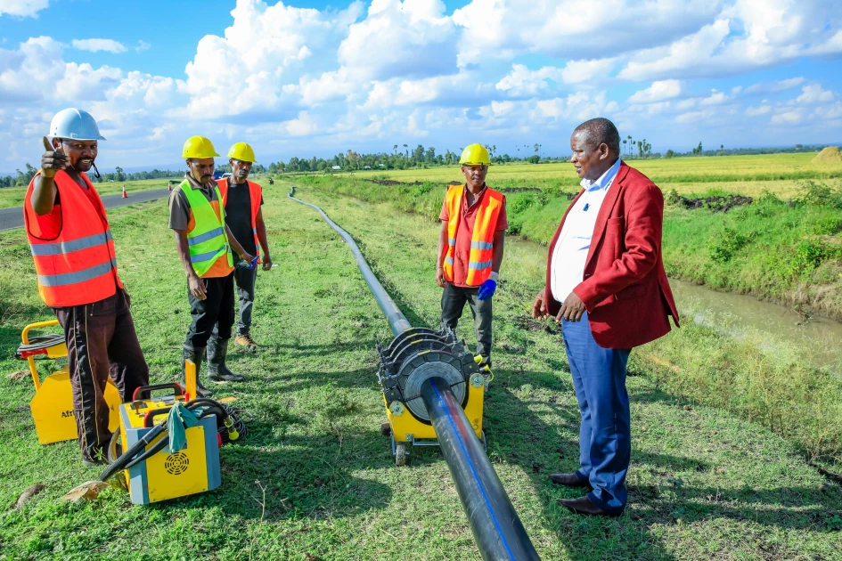 Kirinyaga County begins laying Ksh.100M bulk water pipeline to supply Mwea