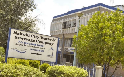 Nairobi Water announces interruption in Kileleshwa, Upper Hill, State House upto Sunday