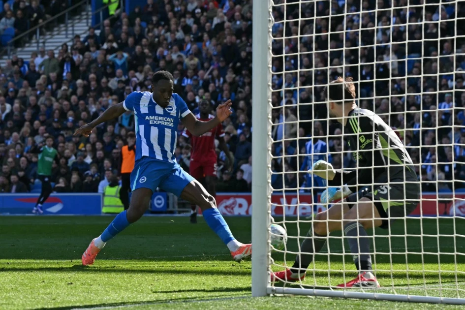 Brighton's Welbeck dents Liverpool's Champions League hopes