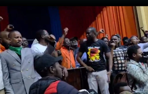 Linda Mwananchi leaders breach police barricade, proceed with Ufungamano House NDC