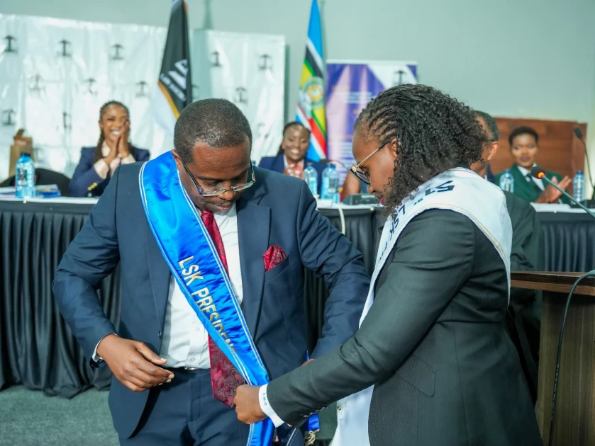 Faith Odhiambo hands over LSK presidency to Kanjama