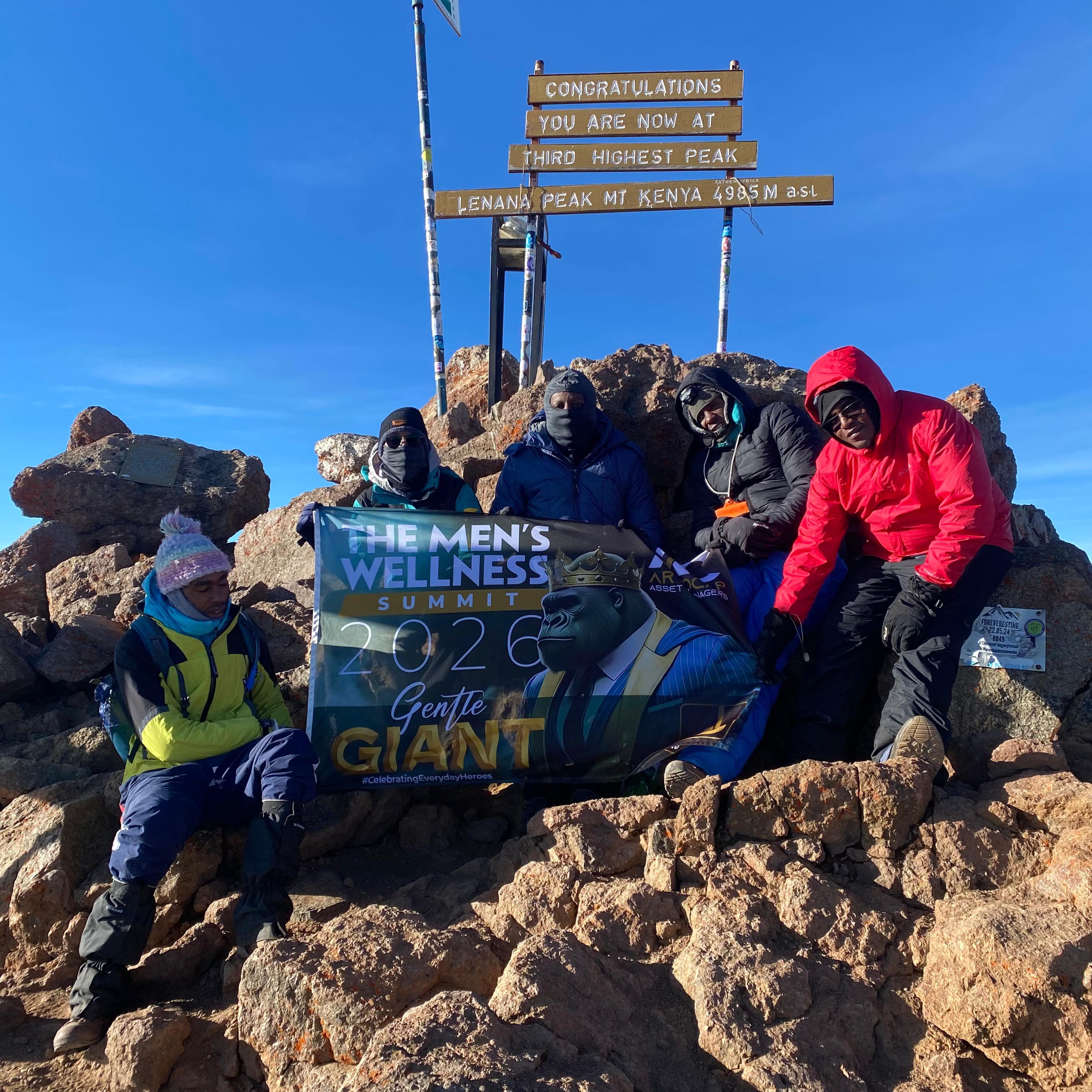 Mental health advocate climbs Mt. Kenya's Lenana peak for Men's mental health awareness