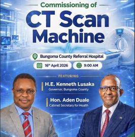 Angry Kenyans force MoH to delete tweet of CS Duale, Governor Lusaka launching CT Scanner in Bungoma