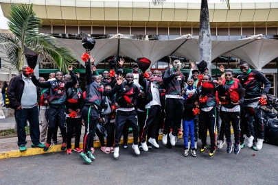 Triumphant Kenyan wrestling team jet back with medals galore