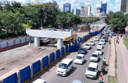 Nairobi commuters stuck in gridlock as Upper Hill viaduct works choke key junction