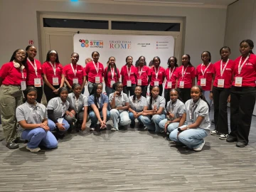 Riara Springs girls flying Kenyan flag high at Global STEM Olympiad in Rome, Italy