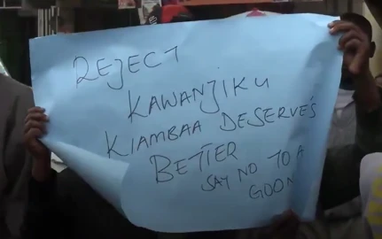 Kiambaa Voters protest against MP over Ol Kalou By-Election violence claims