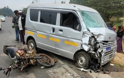 3 people killed after bobaboda collides with matatu along Machakos-Kangundo road