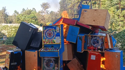 More than 57 illegal betting machines destroyed in Embu 