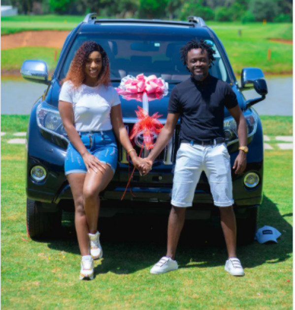 Singer Bahati buys wife Diana Marua a new Landcruiser TX for Valentines