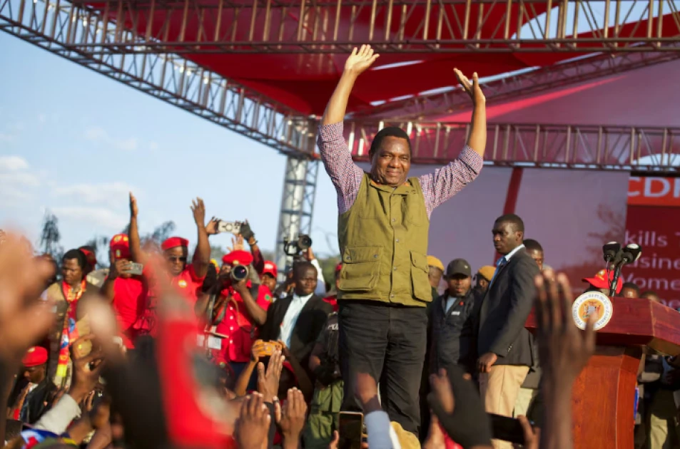 Zambia's Hichilema leads presidential vote count