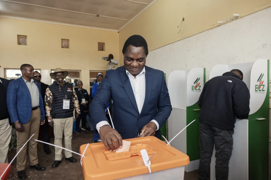Zambia's Hichilema wins re-election with 60% of vote