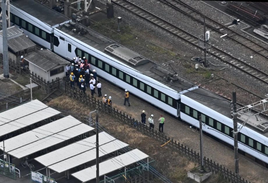 Four workers hit by train in Japan
