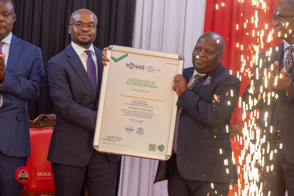 Government Chemist formally receives ISO certification