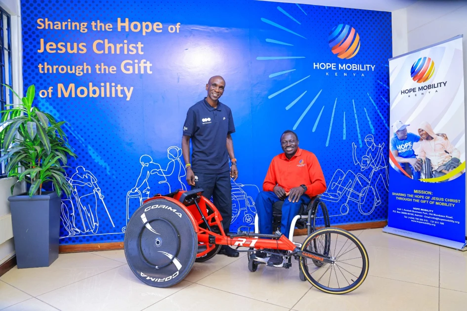 Kipchoge endorses campaign to raise funds for pediatric wheelchairs
