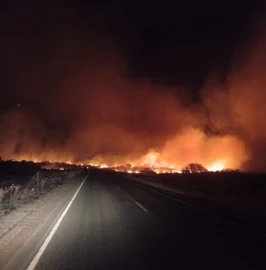 Multi-agency team battles bushfire along Voi-Taveta road