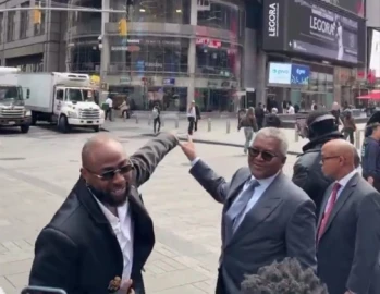 Davido joins billionaire Dangote in New York to unveil massive Times Square billboard 