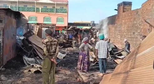 Kirinyaga: Traders count millions in losses after fire razes businesses in Kagio